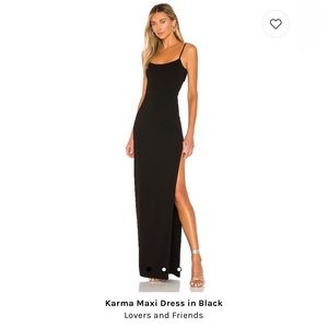 Lovers + Friends Karma Maxi Dress in Black size small from Revolve